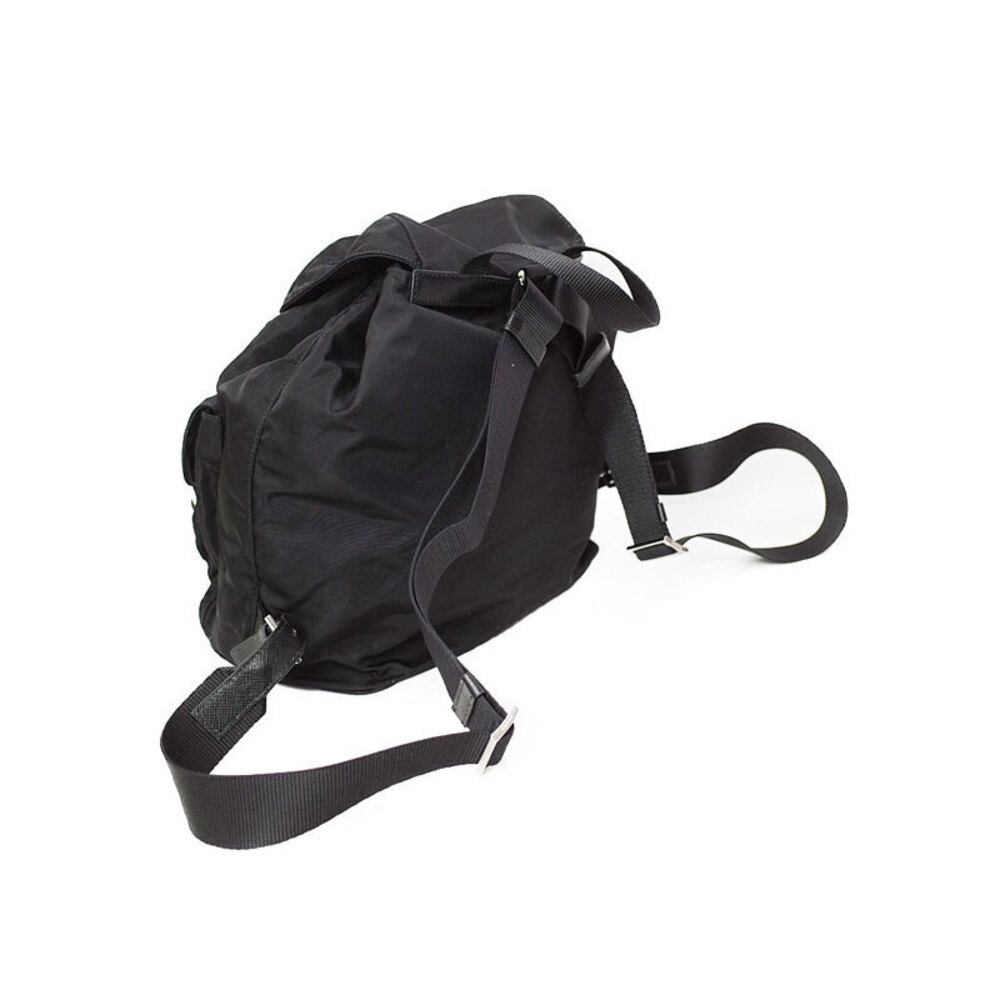 Prada Two Daybag Rucksack Backpack Tessuto Black Pocket